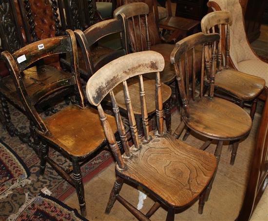 6 Victorian kitchen dining chairs